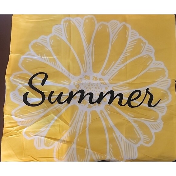 Other - 18" x 18" Decorative Pillow Case "Summer" Yellow NEW